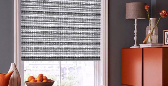 Striped roller blinds are a popular finish for living and kitchen areas. Choose from lots of designs