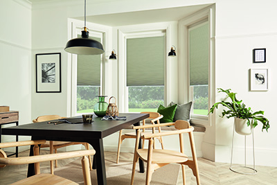 Bay Window Pleated Blinds