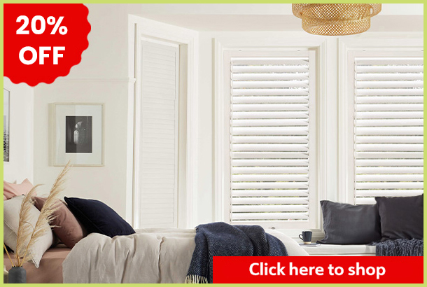 20% Off Cotton White Perfect Fit Shutters