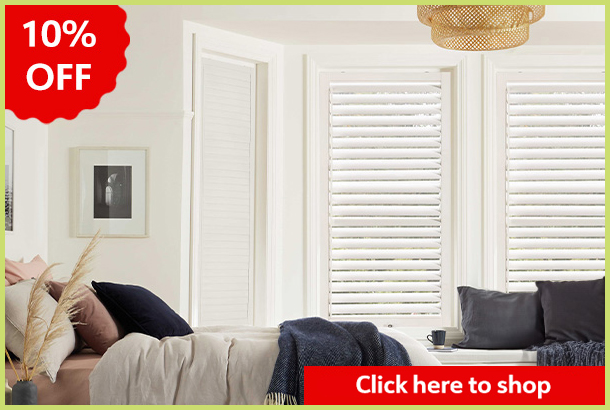 10% Off Cotton White Perfect Fit Shutters