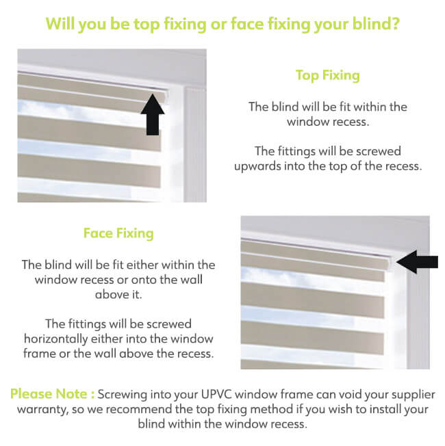 Fitting Position for Day and Night Blinds