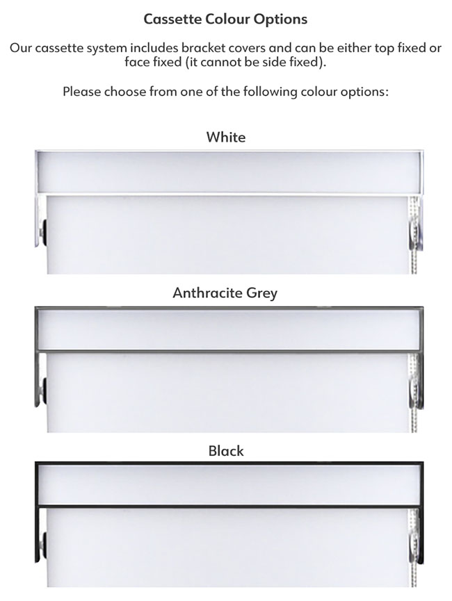 Double Bracket Cassette Colour Options