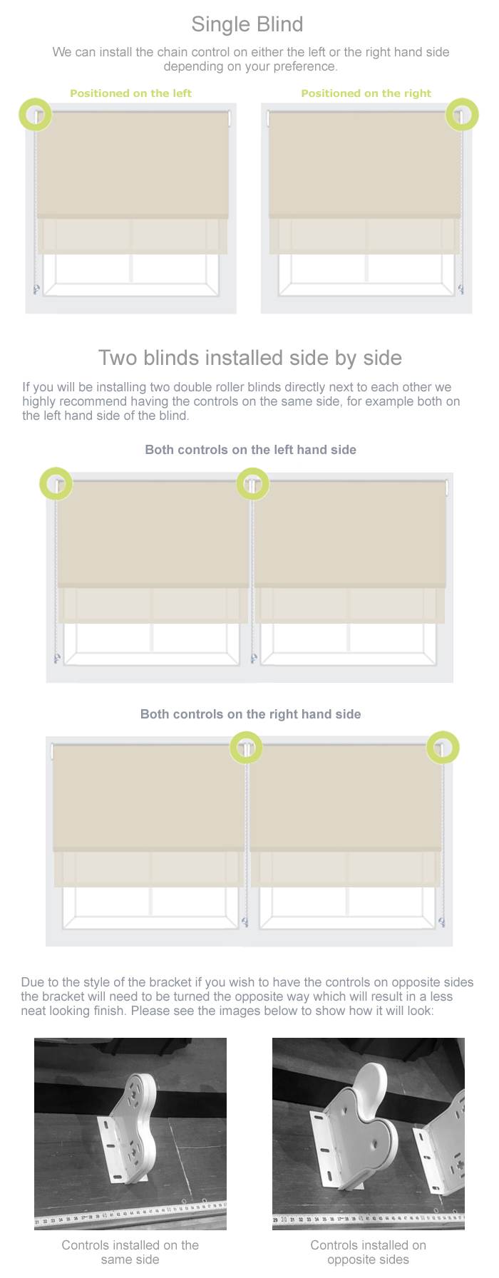 Double Roller Blind Control Side
