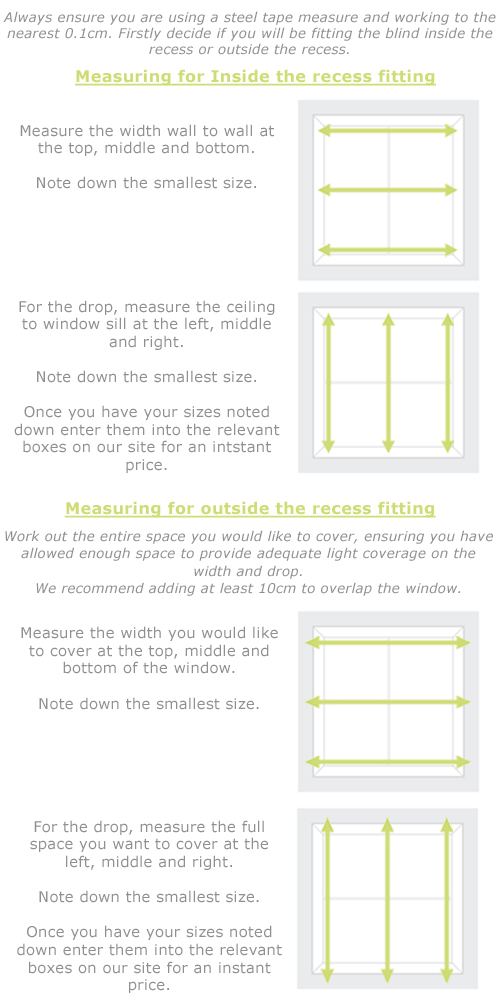 How to measure for roller blinds