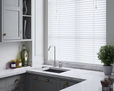 Kitchen Faux Wood Blinds