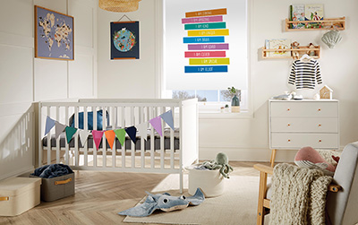 Cordless Spring Loaded Nursery Blinds
