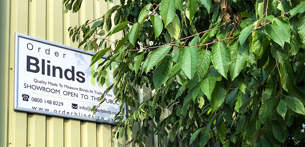 Order Blinds Factory Sign