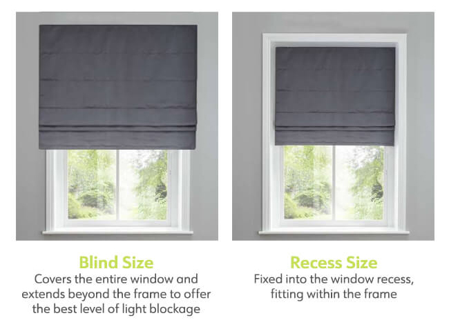 Roman Blind Size Types