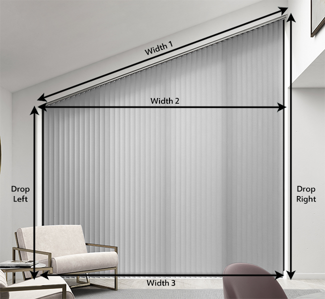 Sloping Vertical Blind Measuring Guide