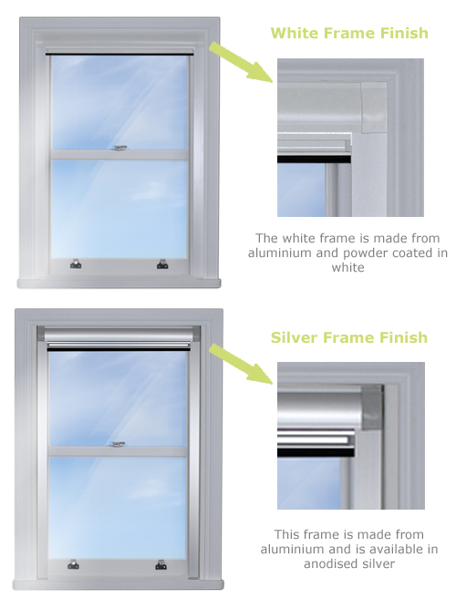 Total blackout blind frame finish