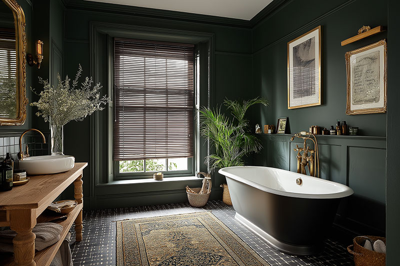 Warm Grey Wood Grain Faux Wood Venetian Blind