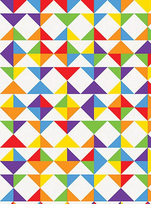 Rainbow Blocks Geometric Roller Blind