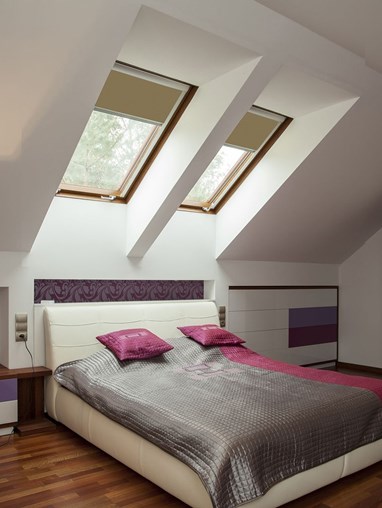 Classic Toffee Crunch Blackout Skylight Blind To Fit Dakstra Windows