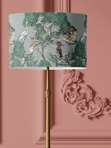 Oleander Mist Bird Print Lampshade by Boon & Blake