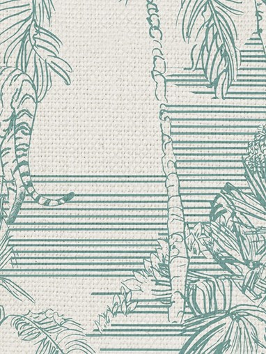 Tropical Toile Mist Roller Blind by Boon & Blake