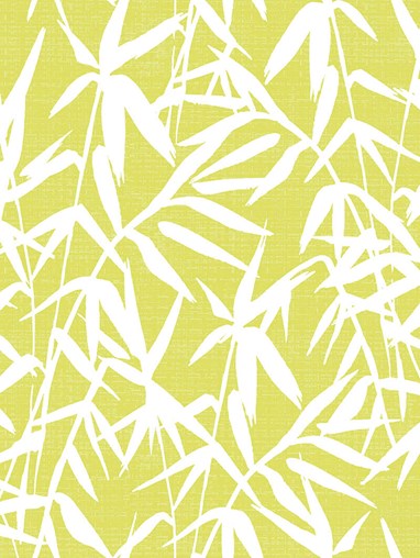 Bamboo Shadows Lime Floral Roller Blind
