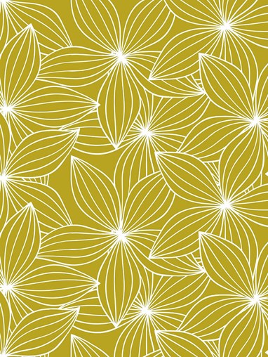 Starflower Mustard Floral Roller Blind