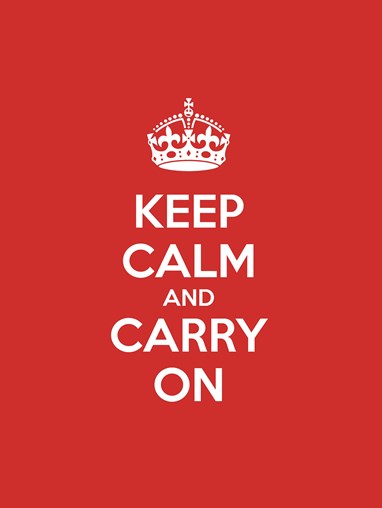 Keep Calm and Carry On Roller Blind