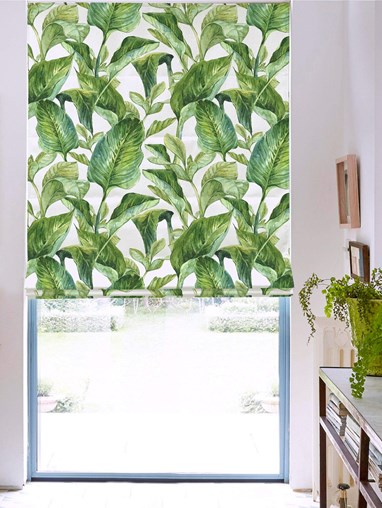 Jungle Leaves Day Roman Blind