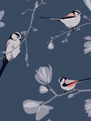 Long Tailed Tit Roller Blind by Lorna Syson