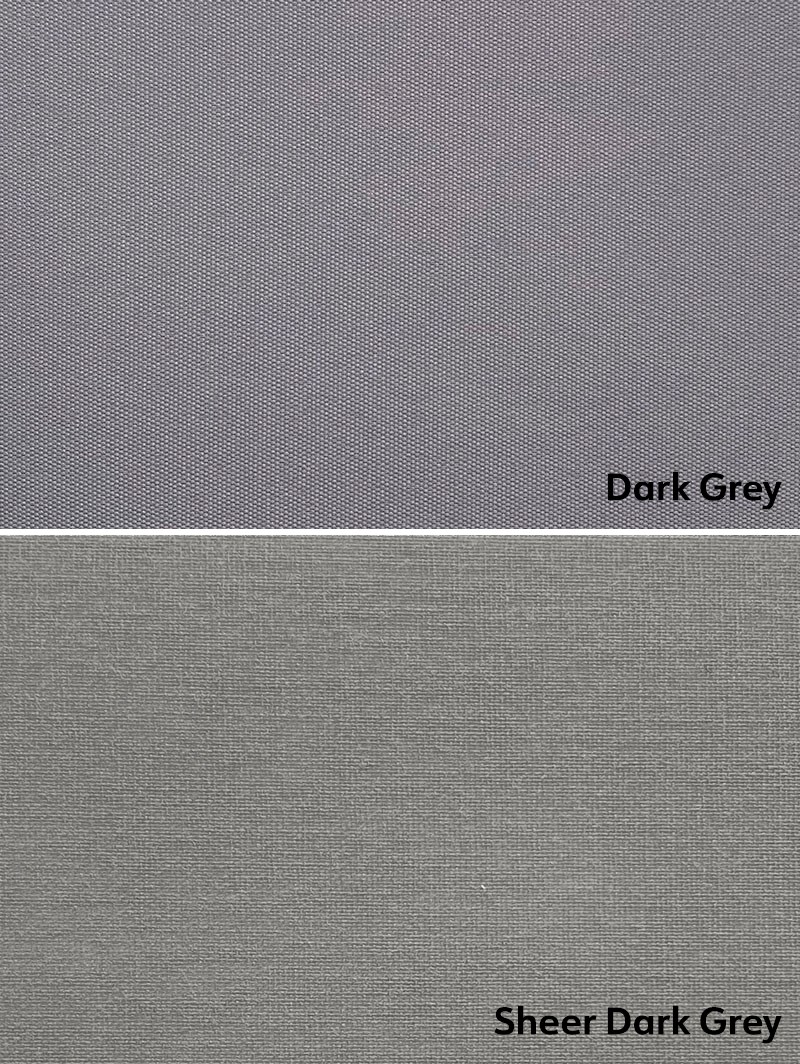 Blackout Dark Grey and Sheer Dark Grey Double Roller Blind