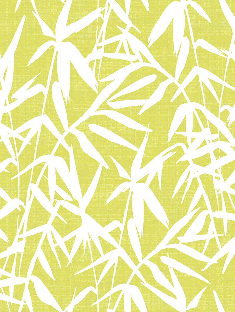 Bamboo Shadows Lime Floral Leaf Roller Blind