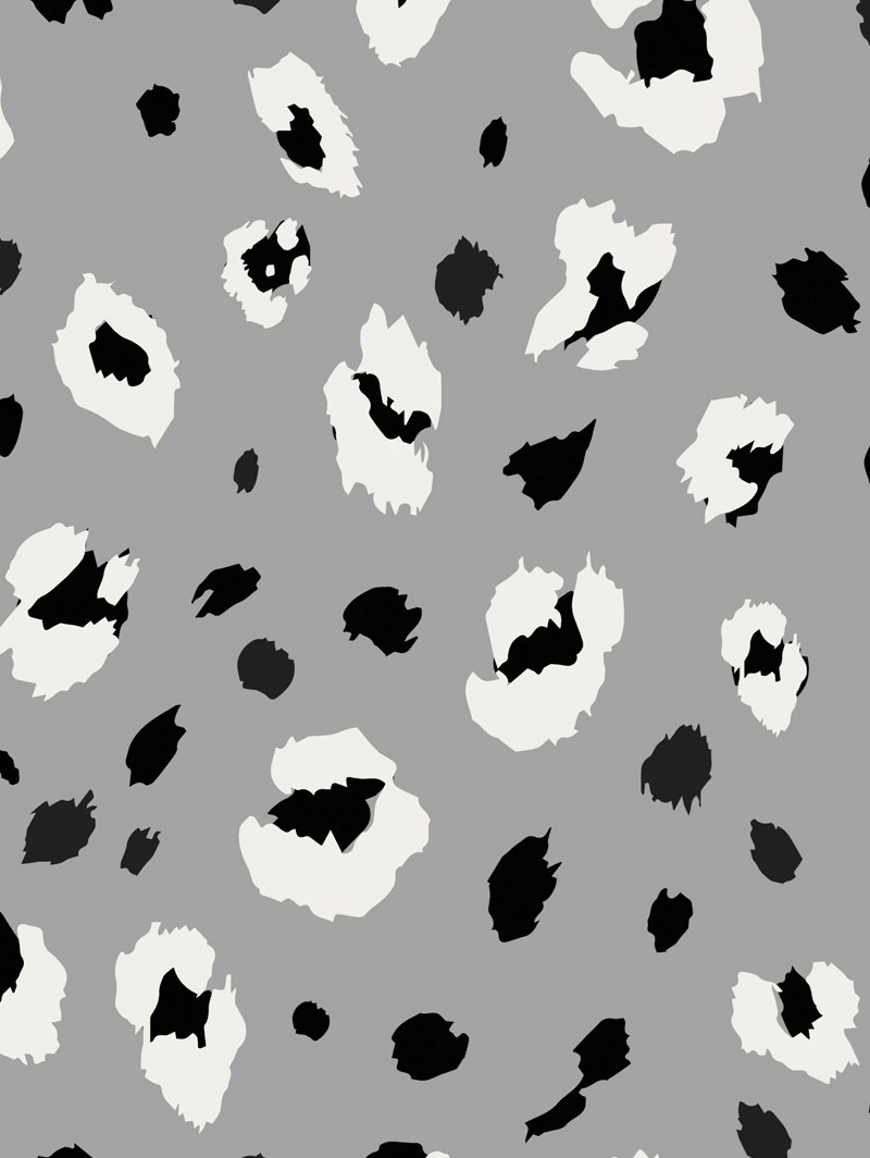 Leopard Print Slate Childrens Roller Blind