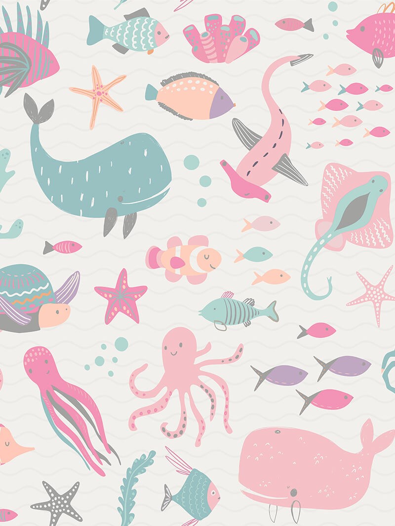 Under The Sea Candy Childrens Roller Blind
