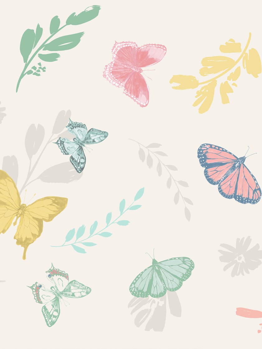 Butterfly Meadow Border Spring Roller Blind