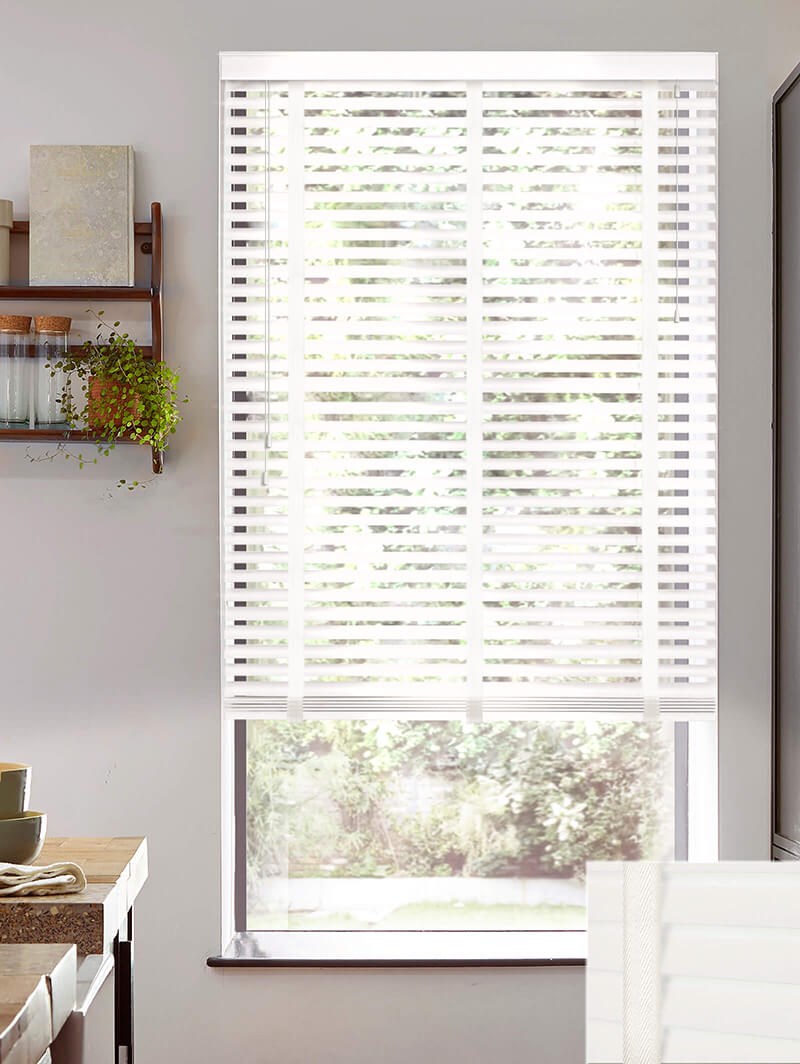 Lily White Real Wood Venetian Blind With Tapes