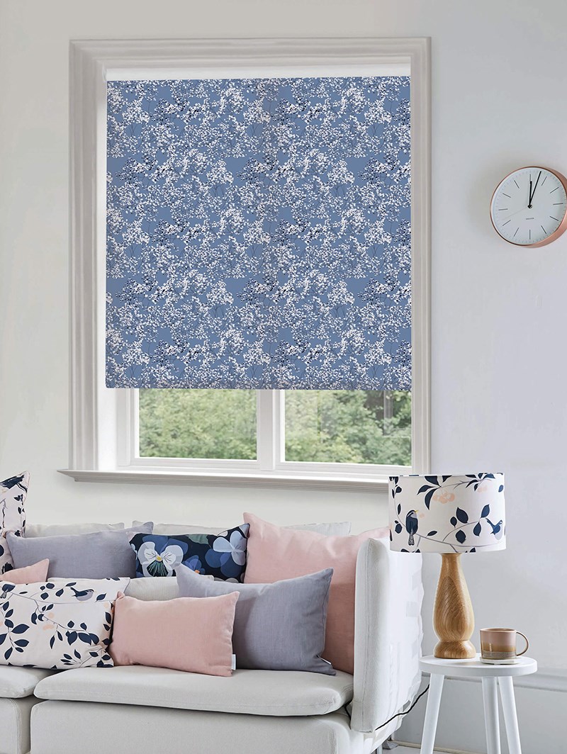 Arla Blue Roller Blind by Lorna Syson