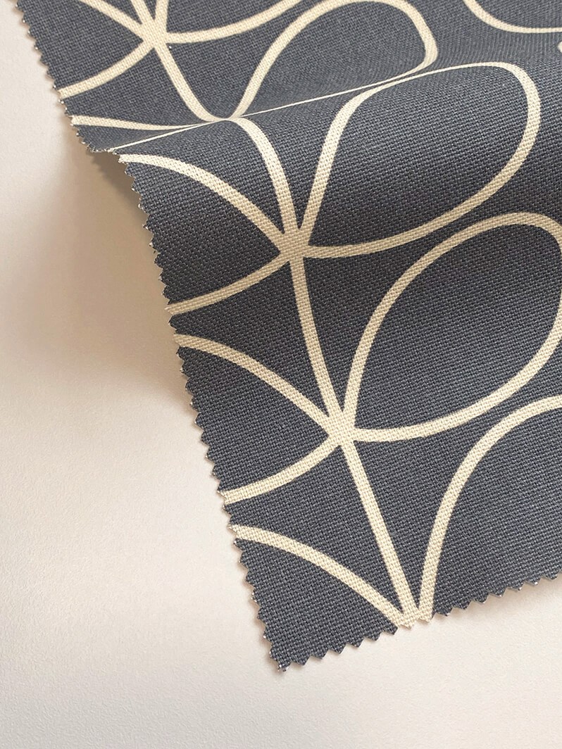 Orla Kiely Linear Stem Cool Grey Soft Fabric Roller Blind