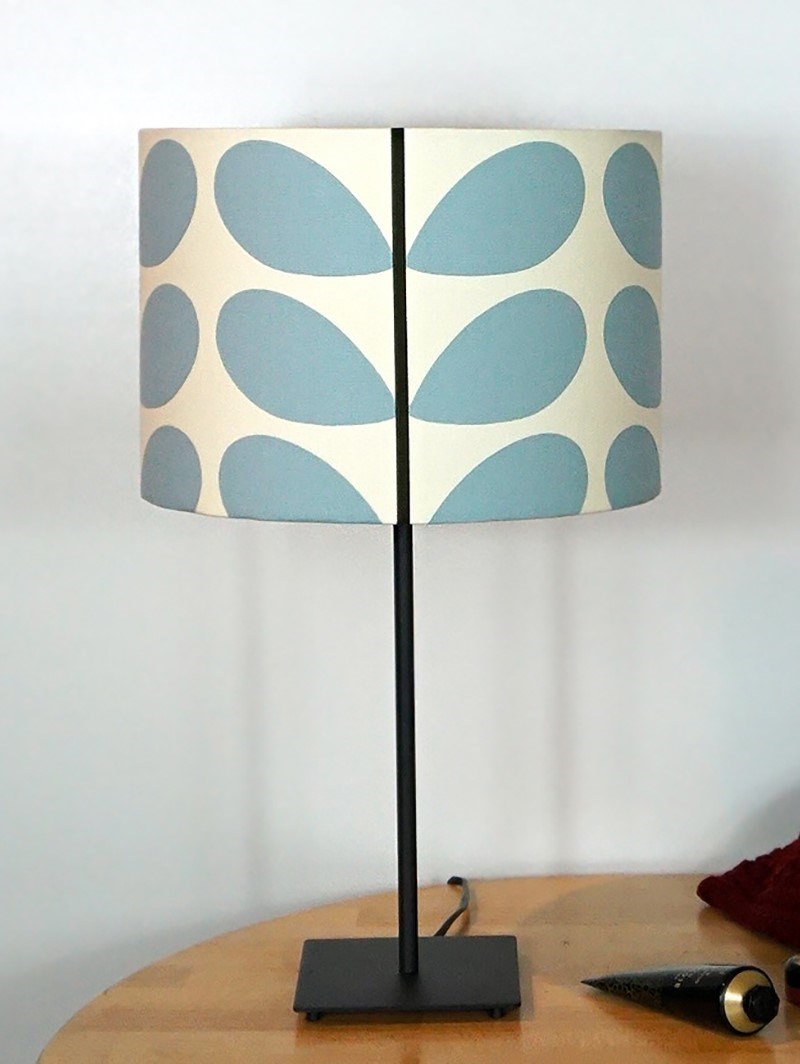 Orla Kiely Two Colour Stem Powder Blue Lampshade