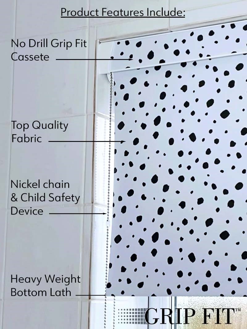 Climbers Natural Floral Grip Fit Roller Blind