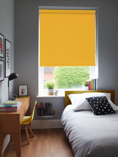 Buttercup Yellow Blackout Thermal Roller Blind