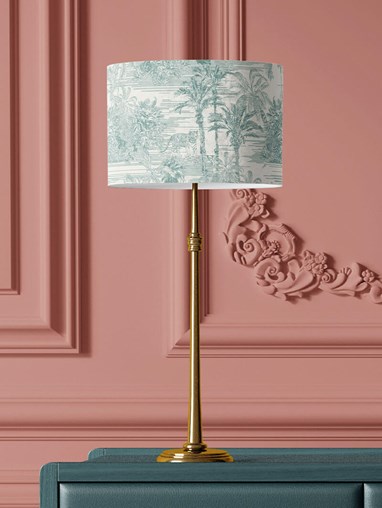 Tropical Toile Mist Lampshade by Boon & Blake