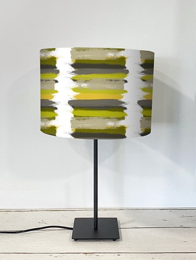 Painterly Stripe Chartreuse Lampshade