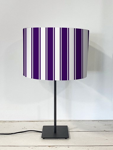 Ticking Stripe Purple Lampshade