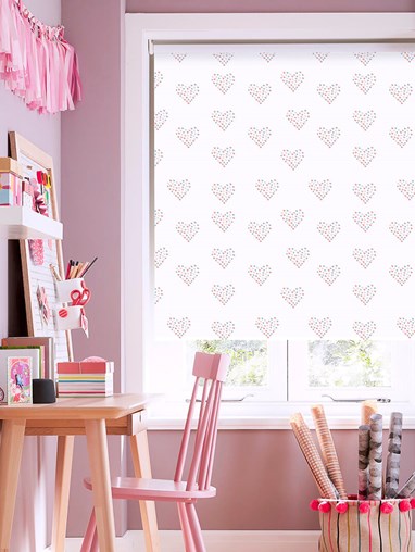 Confetti Hearts Blackout Roller Blind