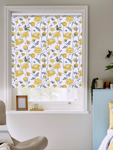 Chrysanthemum Roller Blind by Lorna Syson