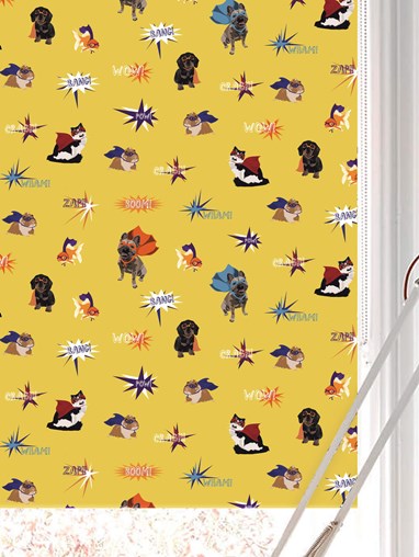 Superhero Pets Roller Blind by Lorna Syson