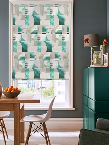 Connect Teal Roman Blind