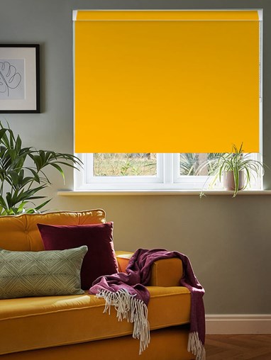 Sunrise Yellow Blackout Grip Fit Roller Blind