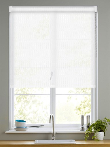 White 1% Openness Sunscreen Grip Fit Roller Blind
