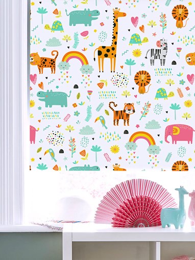 Happy Jungle Candy Blackout Roller Blind