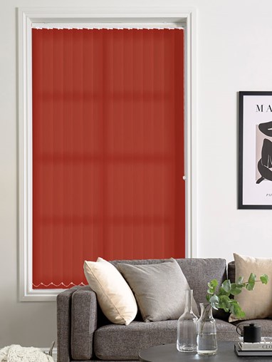 Iona Scarlet Daylight 89mm Vertical Blind Replacement Slats
