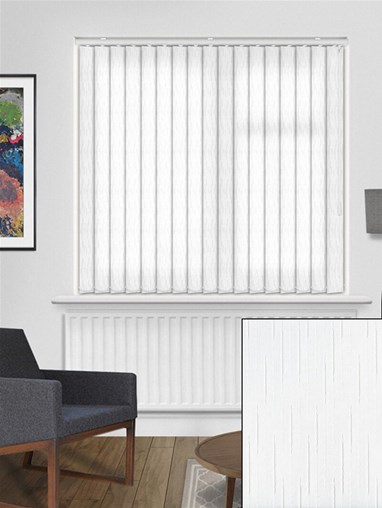 Crystalline White 89mm Dim-Out Vertical Blind