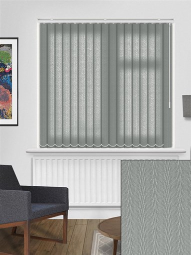 Foliage Graphite 89mm Dim-Out Vertical Blind