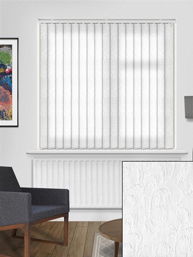 Hedera White 89mm Dim-Out Vertical Blind