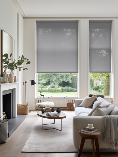 Manor House Grey 3% Openness Sunscreen Roller Blind